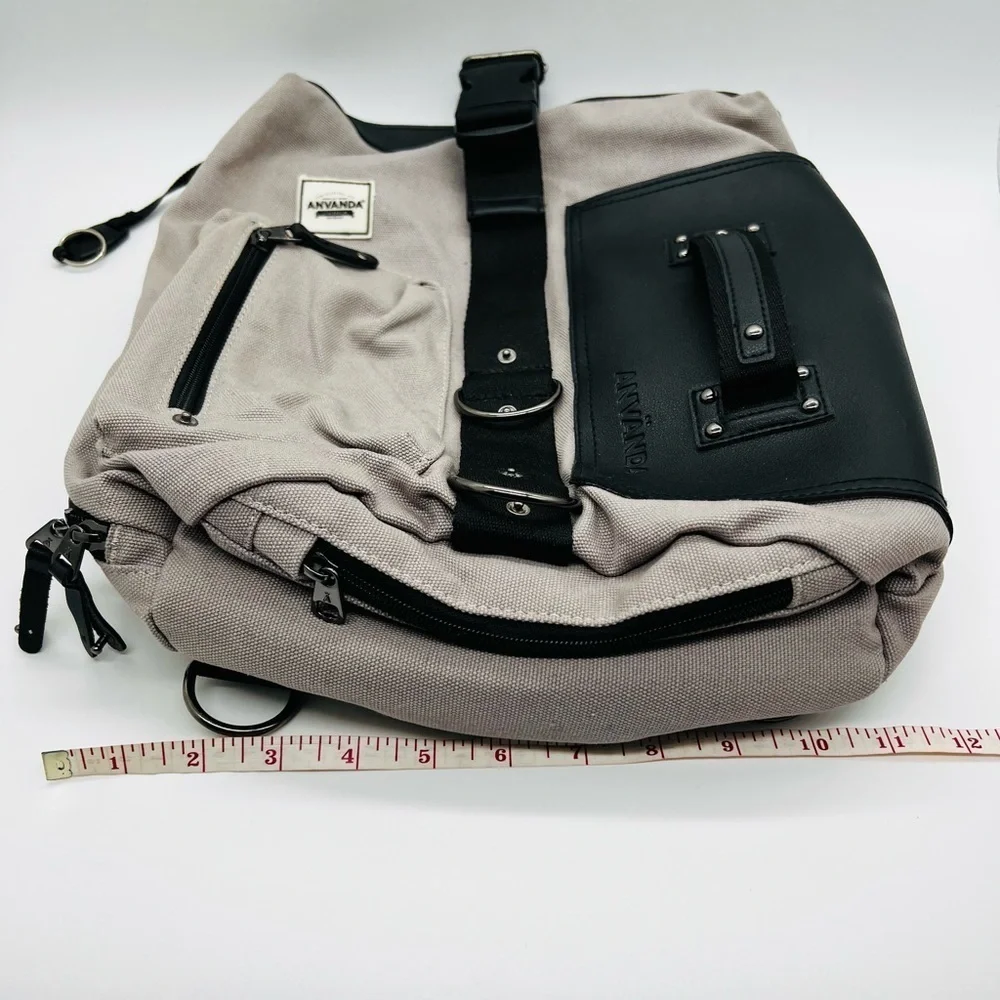 ANVANDA OF STOCKHOLM MULTI-PURPOSE CANVAS & LEATHER TRAVEL BAG NWOT